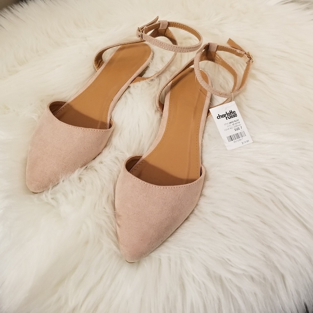 Charlotte Russe blush flats NWT